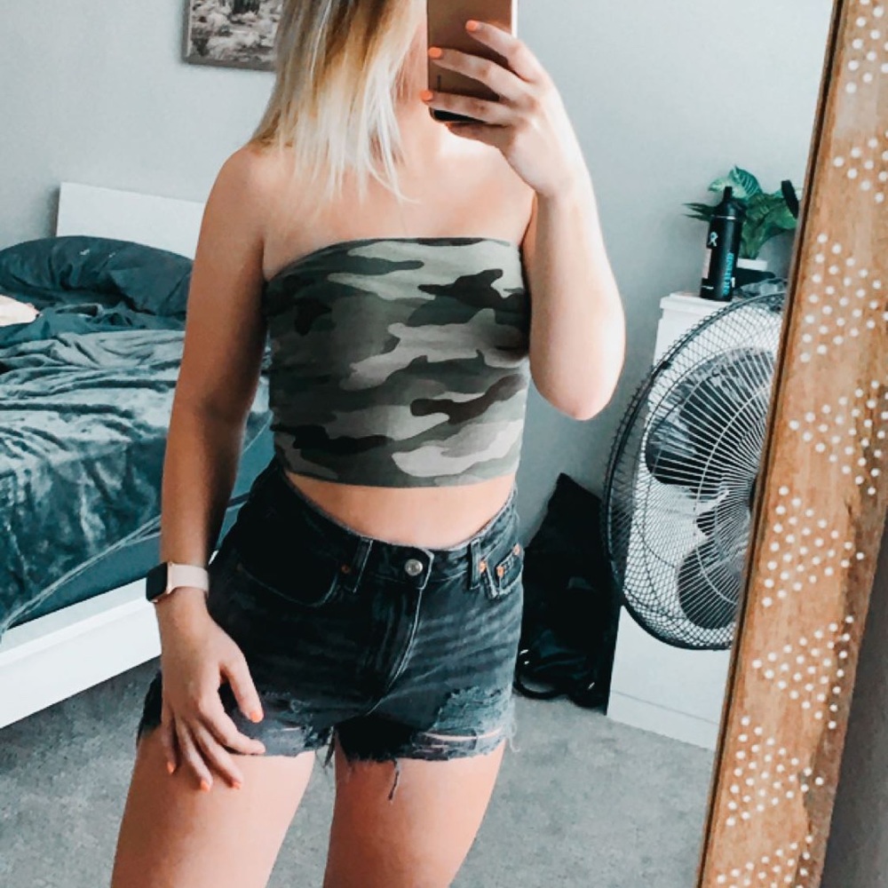 camo tube top